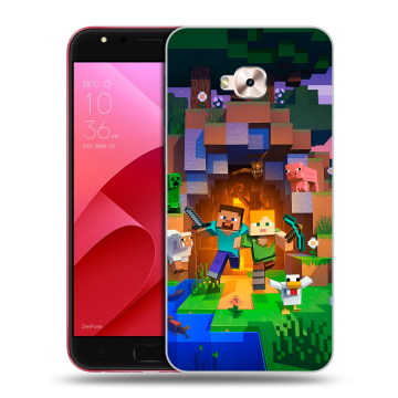 Пластиковый чехол на ASUS ZenFone 4 Selfie Pro с принтом Майнкрафт Minecraft Пластиковый чехол на ASUS ZenFone 4 Selfie Pro с принтом Майнкрафт Minecraft