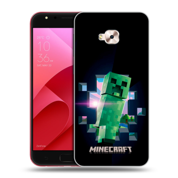 Пластиковый чехол на ASUS ZenFone 4 Selfie Pro с принтом Майнкрафт Minecraft