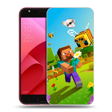 Пластиковый чехол на ASUS ZenFone 4 Selfie Pro с принтом Майнкрафт Minecraft