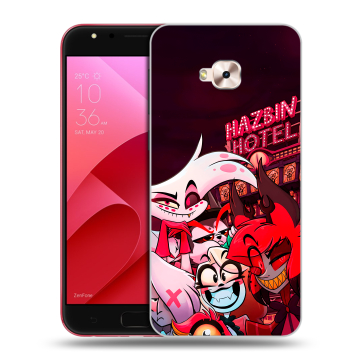 Пластиковый чехол на ASUS ZenFone 4 Selfie Pro с принтом Hazbin Hotel Отель Хазбин
