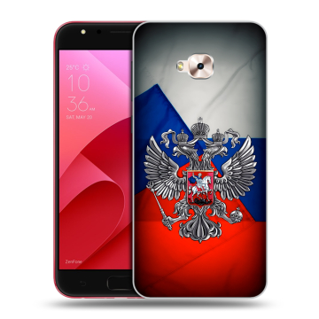 Пластиковый чехол на ASUS ZenFone 4 Selfie Pro с принтом Флаг России Пластиковый чехол на ASUS ZenFone 4 Selfie Pro с принтом Флаг России
