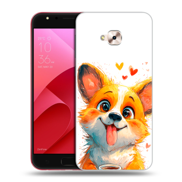 Пластиковый чехол на ASUS ZenFone 4 Selfie Pro с принтом корги