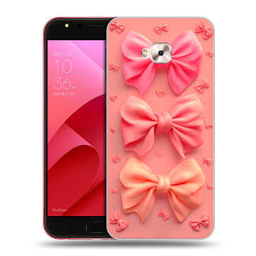Пластиковый чехол на ASUS ZenFone 4 Selfie Pro с принтом Розовые бантики