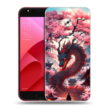 Пластиковый чехол на ASUS ZenFone 4 Selfie Pro с принтом Дракон Японский Пластиковый чехол на ASUS ZenFone 4 Selfie Pro с принтом Дракон Японский