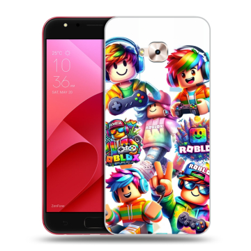 Пластиковый чехол на ASUS ZenFone 4 Selfie Pro с принтом Roblox Роблокс