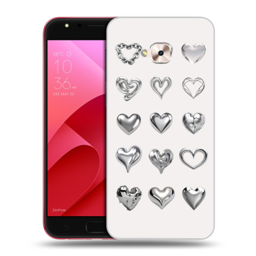 Пластиковый чехол на ASUS ZenFone 4 Selfie Pro с принтом Y2K сердечки