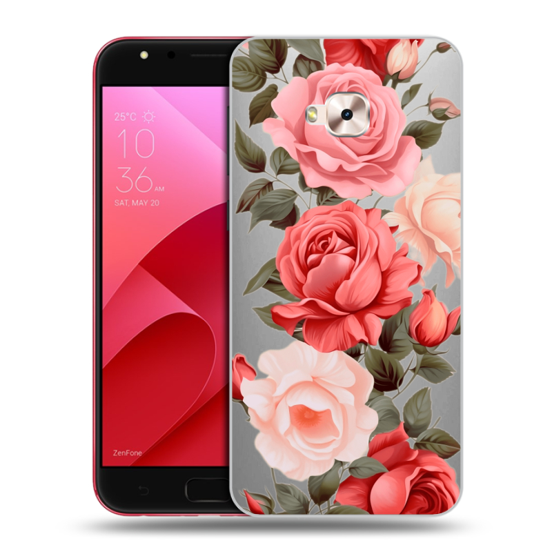 Пластиковый чехол на ASUS ZenFone 4 Selfie Pro с принтом Розы Пластиковый чехол на ASUS ZenFone 4 Selfie Pro с принтом Розы