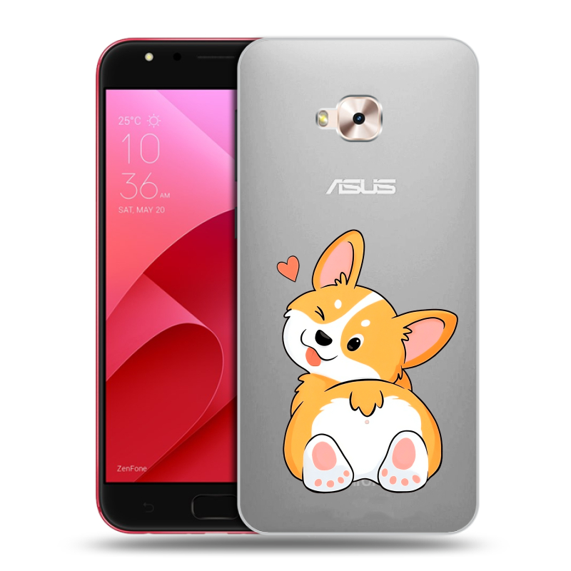 Пластиковый чехол на ASUS ZenFone 4 Selfie Pro с принтом Корги Пластиковый чехол на ASUS ZenFone 4 Selfie Pro с принтом Корги