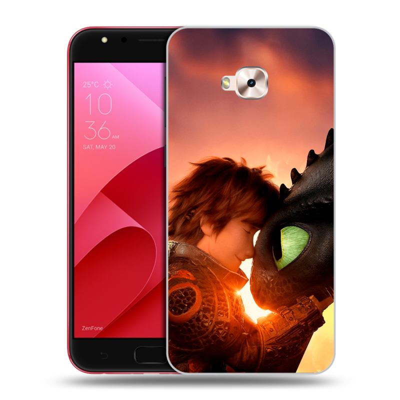 Пластиковый чехол на ASUS ZenFone 4 Selfie Pro с принтом Как приручить дракона Пластиковый чехол на ASUS ZenFone 4 Selfie Pro с принтом Как приручить дракона
