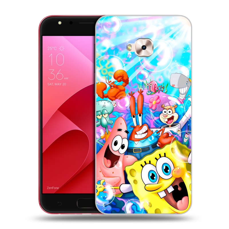 Пластиковый чехол на ASUS ZenFone 4 Selfie Pro с принтом спанчбоб спанч боб Пластиковый чехол на ASUS ZenFone 4 Selfie Pro с принтом спанчбоб спанч боб