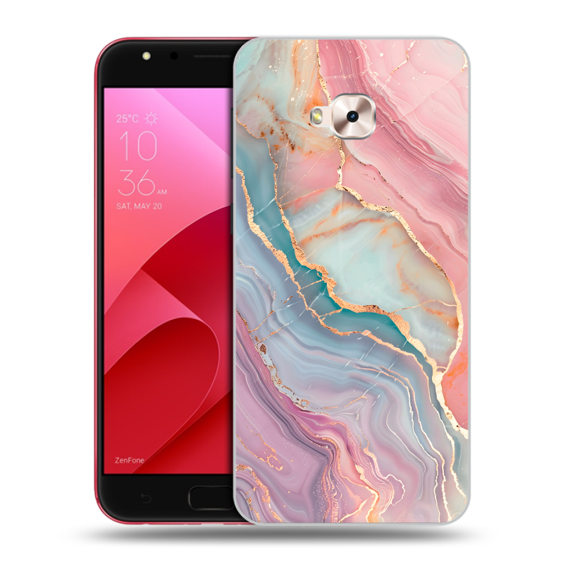 Пластиковый чехол на ASUS ZenFone 4 Selfie Pro с принтом розовый мрамор Пластиковый чехол на ASUS ZenFone 4 Selfie Pro с принтом розовый мрамор