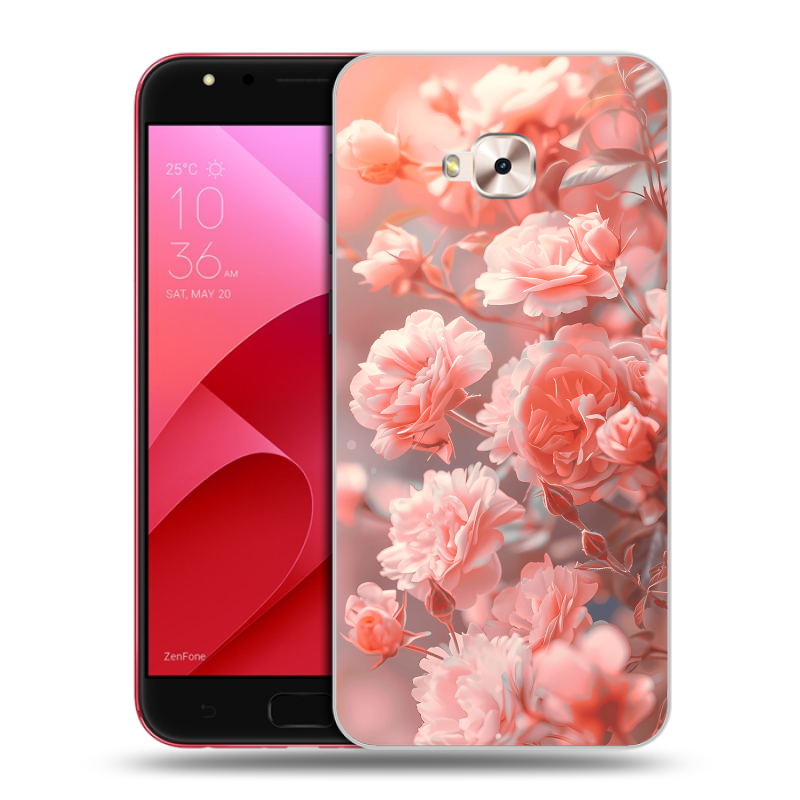 Пластиковый чехол на ASUS ZenFone 4 Selfie Pro с принтом Розы цветы Пластиковый чехол на ASUS ZenFone 4 Selfie Pro с принтом Розы цветы