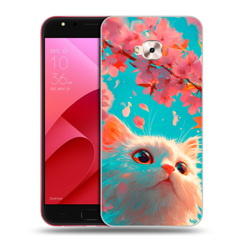 Пластиковый чехол на ASUS ZenFone 4 Selfie Pro с принтом Красивый кот Пластиковый чехол на ASUS ZenFone 4 Selfie Pro с принтом Красивый кот