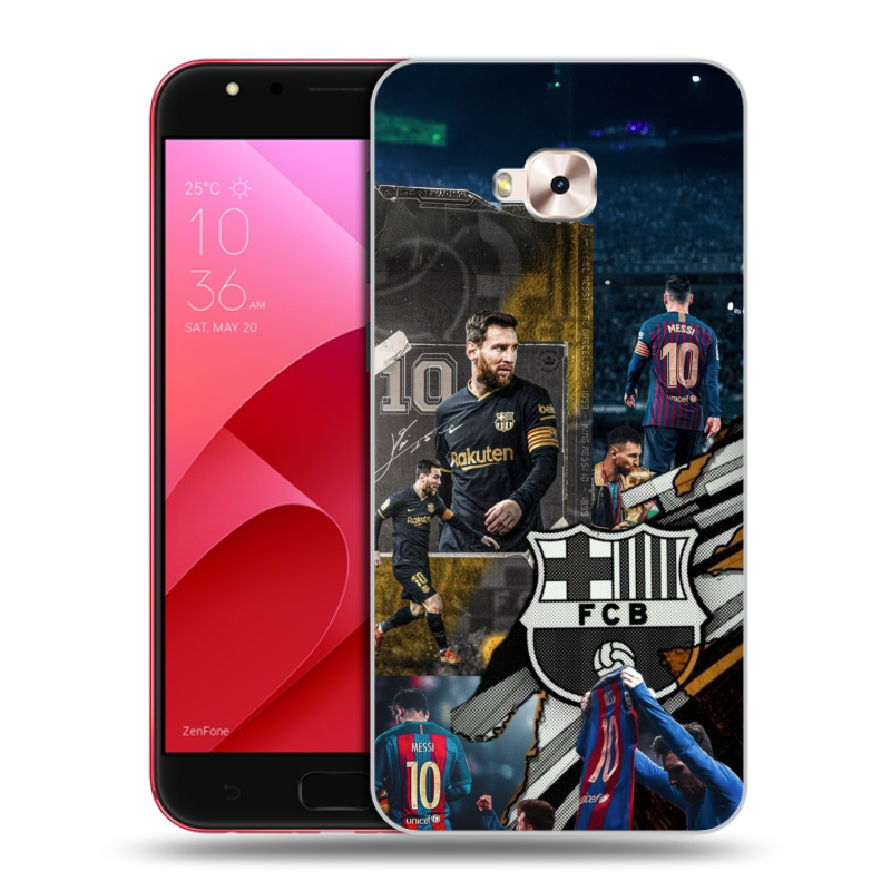 Пластиковый чехол на ASUS ZenFone 4 Selfie Pro с принтом Messi Barcelona Пластиковый чехол на ASUS ZenFone 4 Selfie Pro с принтом Messi Barcelona