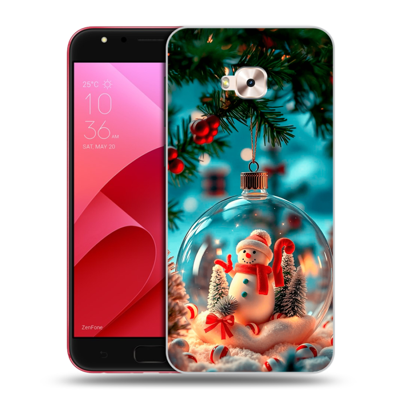 Пластиковый чехол на ASUS ZenFone 4 Selfie Pro с принтом Новый год Пластиковый чехол на ASUS ZenFone 4 Selfie Pro с принтом Новый год