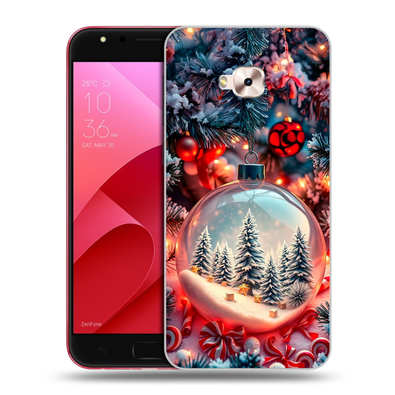 Пластиковый чехол на ASUS ZenFone 4 Selfie Pro с принтом Новый год Пластиковый чехол на ASUS ZenFone 4 Selfie Pro с принтом Новый год