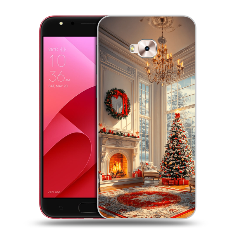 Пластиковый чехол на ASUS ZenFone 4 Selfie Pro с принтом Новый год Пластиковый чехол на ASUS ZenFone 4 Selfie Pro с принтом Новый год