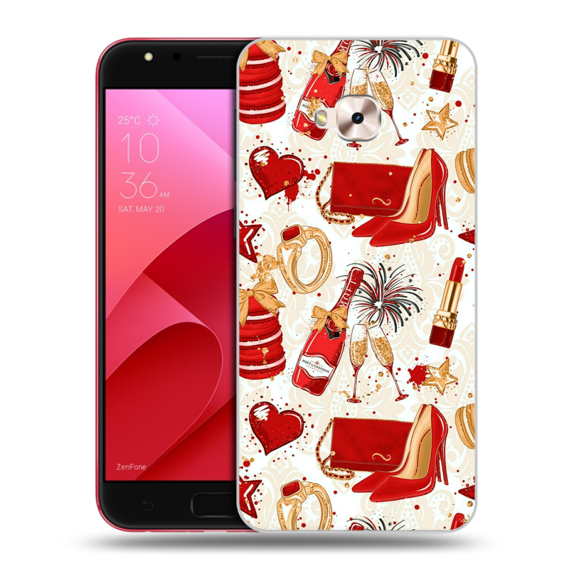 Пластиковый чехол на ASUS ZenFone 4 Selfie Pro с принтом Новый год Пластиковый чехол на ASUS ZenFone 4 Selfie Pro с принтом Новый год