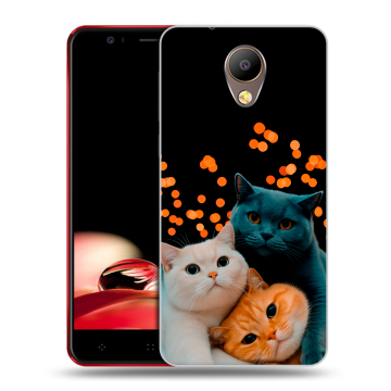 Пластиковый чехол на Elephone P8 с принтом Кошки