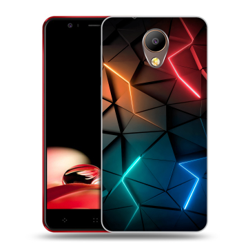 Пластиковый чехол на Elephone P8 с принтом Абстракция неон