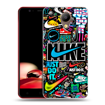 Пластиковый чехол на Elephone P8 с принтом найк nike черный Пластиковый чехол на Elephone P8 с принтом найк nike черный