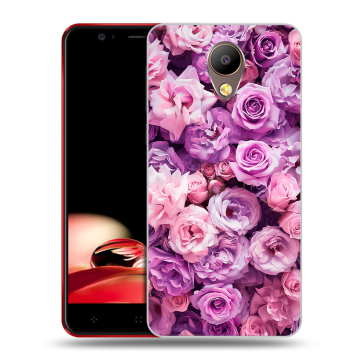 Пластиковый чехол на Elephone P8 с принтом лавандовые розы