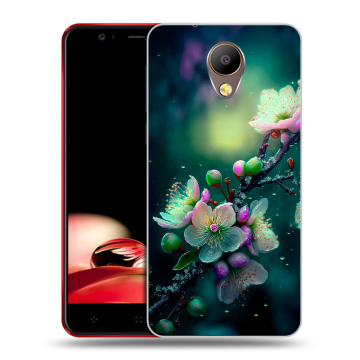 Пластиковый чехол на Elephone P8 с принтом Цветы и мрамор Пластиковый чехол на Elephone P8 с принтом Цветы и мрамор