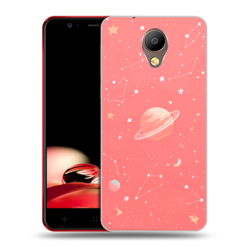 Пластиковый чехол на Elephone P8 с принтом Розовый космос