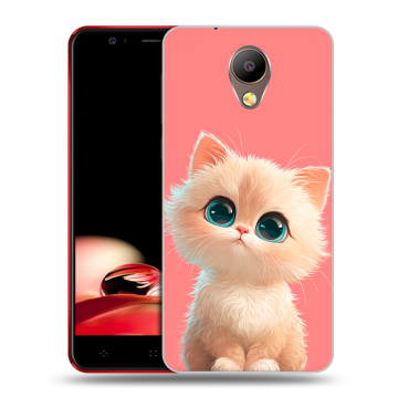 Пластиковый чехол на Elephone P8 с принтом Розовый котенок