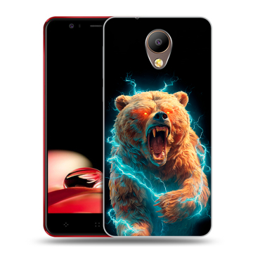 Пластиковый чехол на Elephone P8 с принтом Медведь