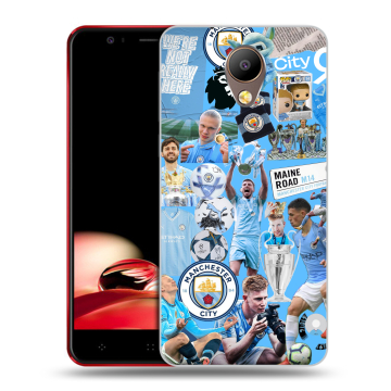 Пластиковый чехол на Elephone P8 с принтом Man City Манчестер Сити