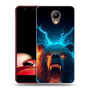 Пластиковый чехол на Elephone P8 с принтом Медведь
