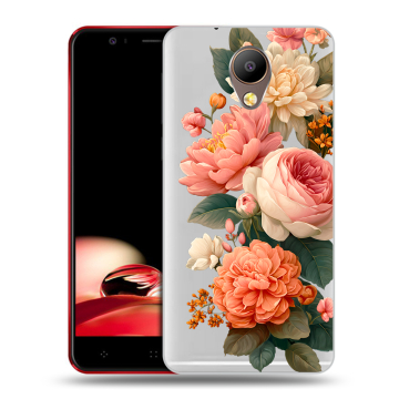 Пластиковый чехол на Elephone P8 с принтом цветы