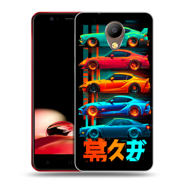 Пластиковый чехол на Elephone P8 с принтом машины тачки