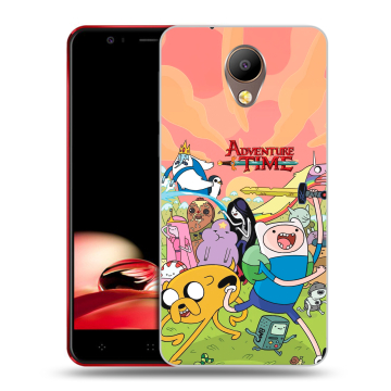 Пластиковый чехол на Elephone P8 с принтом Adventure time Время приключений
