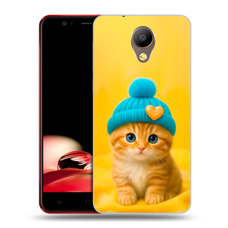 Пластиковый чехол на Elephone P8 с принтом Котенок в шапке Пластиковый чехол на Elephone P8 с принтом Котенок в шапке