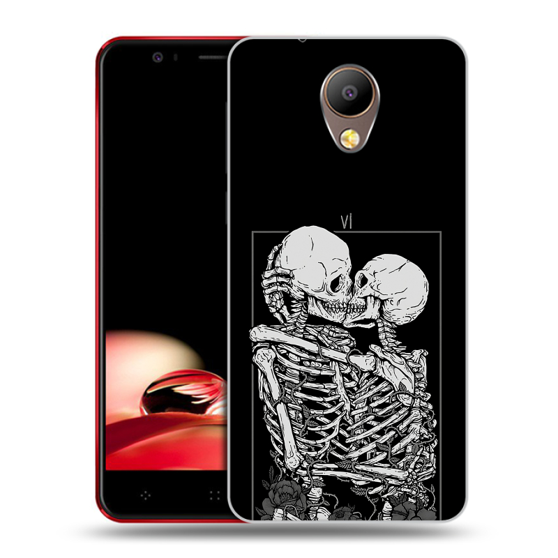 Пластиковый чехол на Elephone P8 с принтом Поцелуй скелетов Пластиковый чехол на Elephone P8 с принтом Поцелуй скелетов