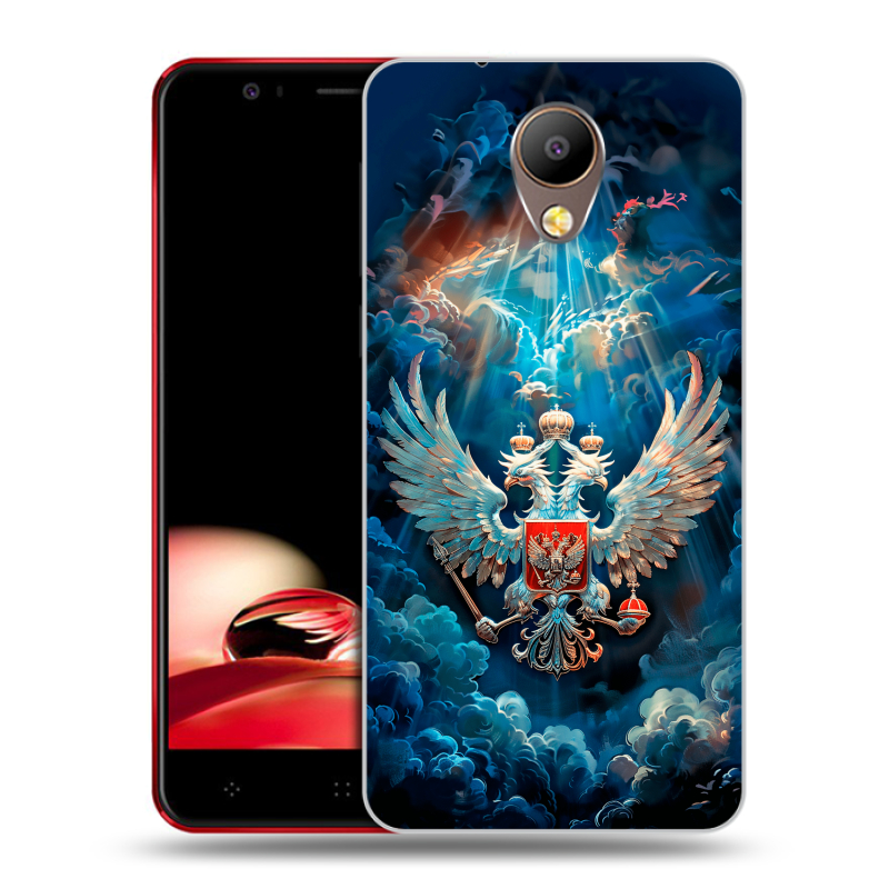 Пластиковый чехол на Elephone P8 с принтом Герб флаг России Пластиковый чехол на Elephone P8 с принтом Герб флаг России