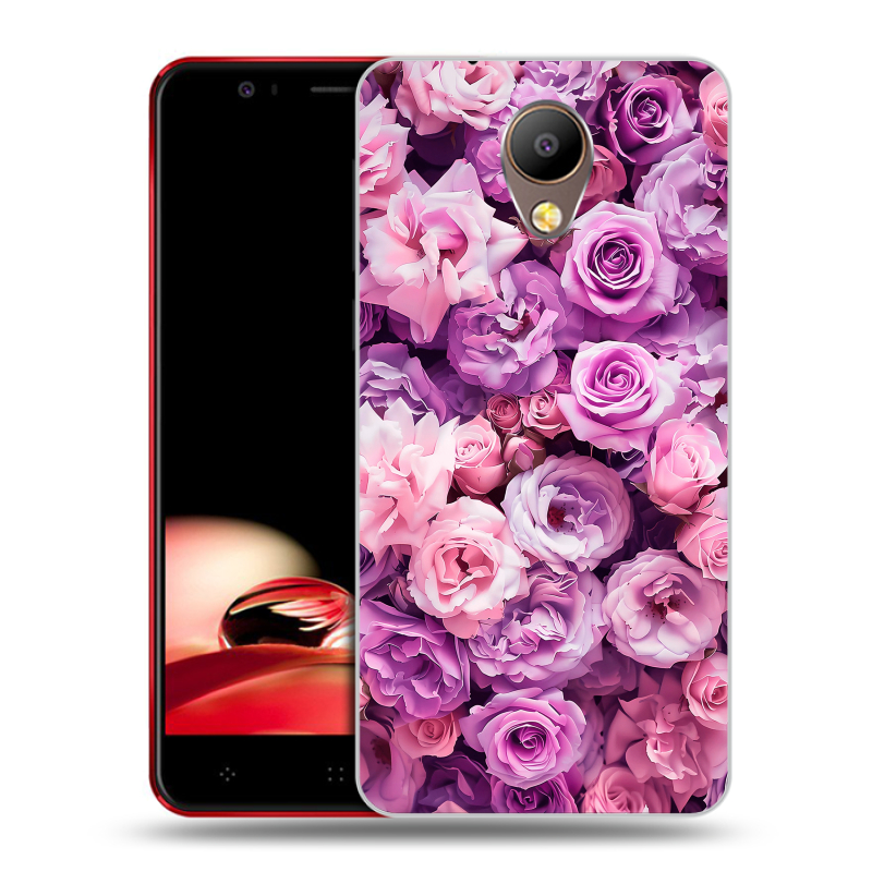 Пластиковый чехол на Elephone P8 с принтом лавандовые розы Пластиковый чехол на Elephone P8 с принтом лавандовые розы