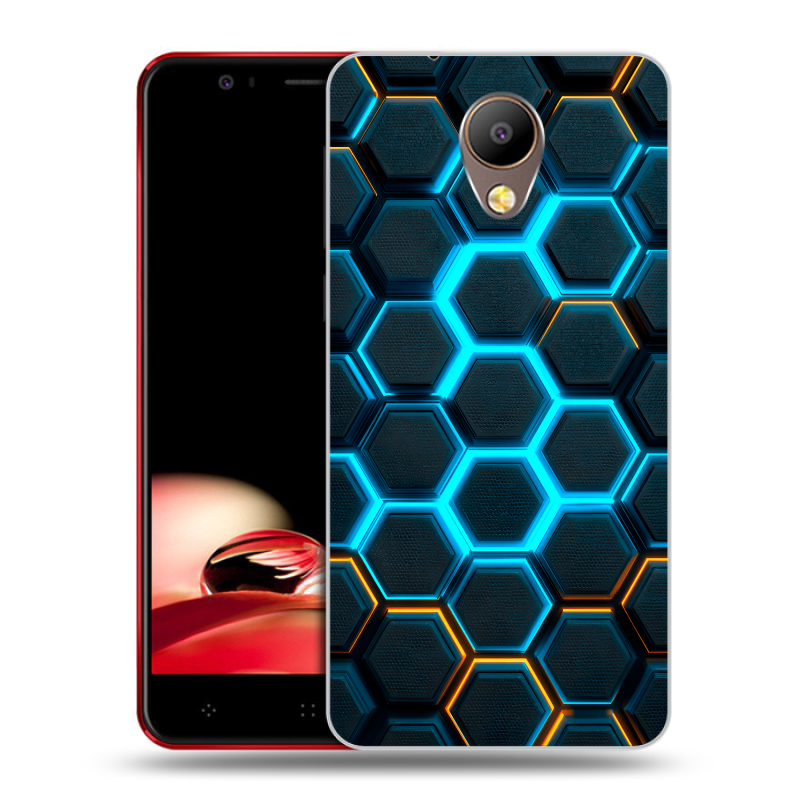 Пластиковый чехол на Elephone P8 с принтом Неоновые соты Пластиковый чехол на Elephone P8 с принтом Неоновые соты