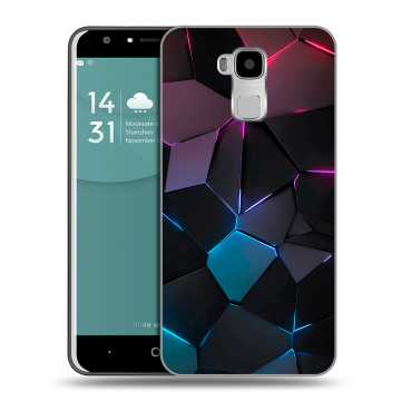 Пластиковый чехол на Doogee Y6 с принтом Геометрия неона Пластиковый чехол на Doogee Y6 с принтом Геометрия неона