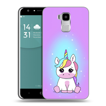 Пластиковый чехол на Doogee Y6 с принтом Единорог Пластиковый чехол на Doogee Y6 с принтом Единорог