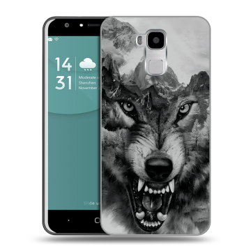 Пластиковый чехол на Doogee Y6 с принтом Волк Пластиковый чехол на Doogee Y6 с принтом Волк