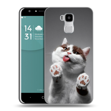 Пластиковый чехол на Doogee Y6 с принтом Коты Пластиковый чехол на Doogee Y6 с принтом Коты