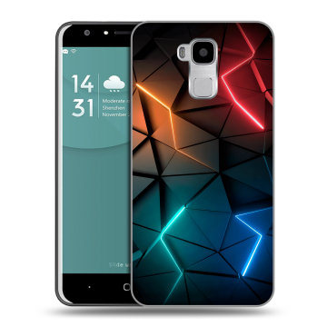 Пластиковый чехол на Doogee Y6 с принтом Абстракция неон Пластиковый чехол на Doogee Y6 с принтом Абстракция неон