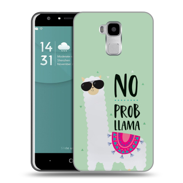 Пластиковый чехол на Doogee Y6 с принтом Лама Пластиковый чехол на Doogee Y6 с принтом Лама