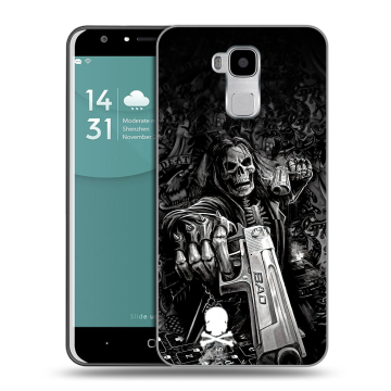 Пластиковый чехол на Doogee Y6 с принтом Скелет Пластиковый чехол на Doogee Y6 с принтом Скелет