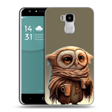 Пластиковый чехол на Doogee Y6 с принтом Сова Пластиковый чехол на Doogee Y6 с принтом Сова