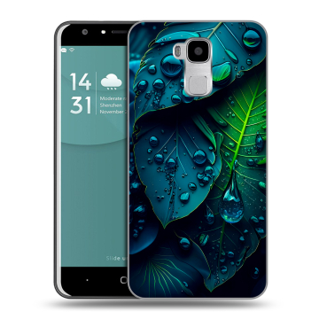 Пластиковый чехол на Doogee Y6 с принтом Листья Пластиковый чехол на Doogee Y6 с принтом Листья