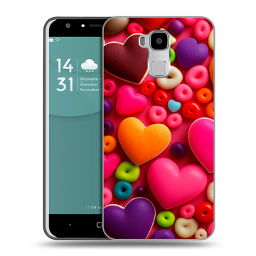 Пластиковый чехол на Doogee Y6 с принтом Сердечки Пластиковый чехол на Doogee Y6 с принтом Сердечки